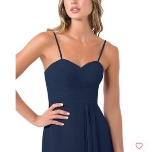 Azazie Verde address in dark navy, size A6